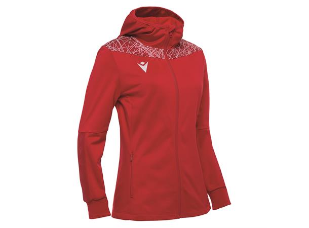 Aurora Full Zip Top Dame RED/WHT M Sporty fleecejakke 
