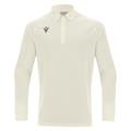 Hutton Shirt LS OFFWHT 4XS Teknisk langarmet poloskjorte